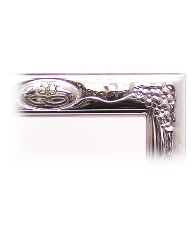 Cadre Photo Anniversaire de Mariage 50 Ans - en Argent - 13 x 18 cm