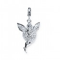 Pendentif Cœur Ange - Cristal - Argent 925