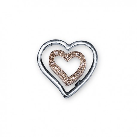 Pendentif Cœur avec Zircon  - Argent 925