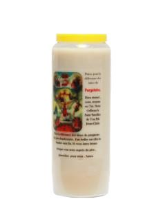 Bougies Neuvaines - Blanches - Les Âmes du Purgatoire prière délivrance - ( français )