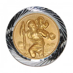 St. Christopher golden - magnetic plate