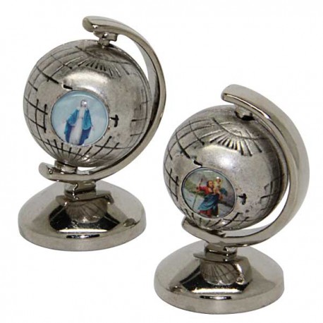 Mappemonde St Christophe et divers Saints - magnétique autocollant