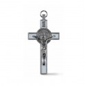 Croix de Saint Benoit - émaillée blanc 
