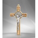Croix de Saint Benoit - métal doré et bois 