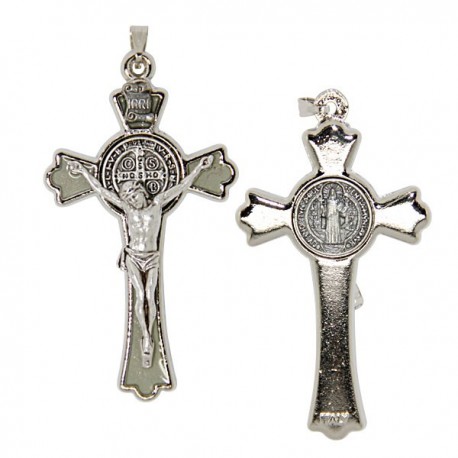 Croix de Saint Benoit dorée - fluorescente  