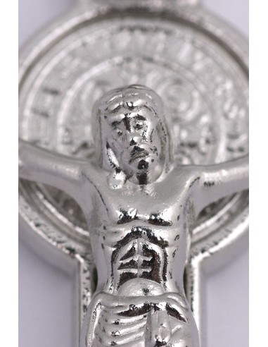 Croix de Saint Benoit - émaillée blanc 