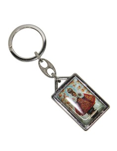 Little Jesus of Prague Keychain - Rectangular