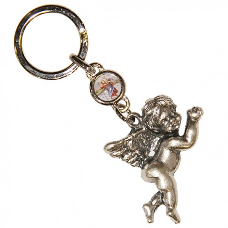 Porte-clés Ange de Michelangelo et Saint Christophe
