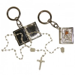 Sleutelring Virgin Icone kleine doos met rozenkrans