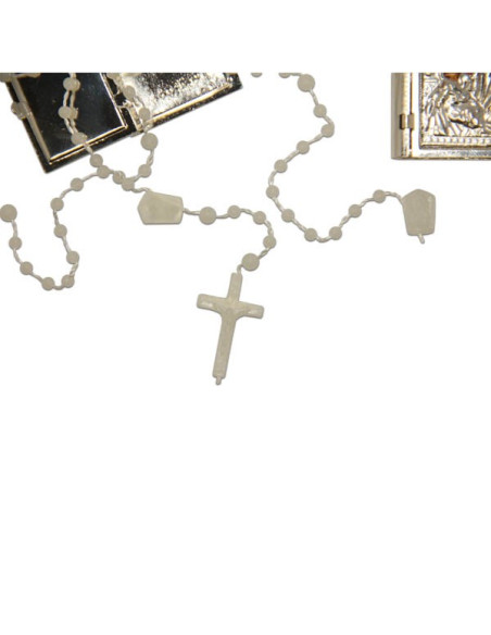 Porte-clés Vierge Icone petite Boite avec Chapelet 