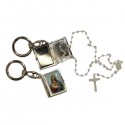 Keychain Sacred Heart of Jesus small Box with Rosary