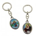 Keychains Saint Christophe and Padre Pio