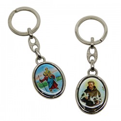 Schlüsselanhänger Heiliger Christophorus und Heiliger Franziskus von Assisi
