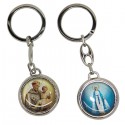 Keyring of the Miraculous Virgin and Saint Anthony - round