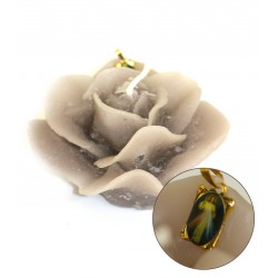 Bougie forme de Rose - Médaille du Christ Miséricordieux