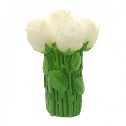 Bougie Bouquet de Roses - Couleur Blanc