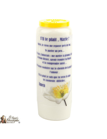 Bougie Neuvaine de Saint Michel prière Français - Modèle 1 