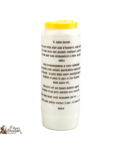 Bougie Neuvaine de Saint Michel prière Français - Modèle 1 
