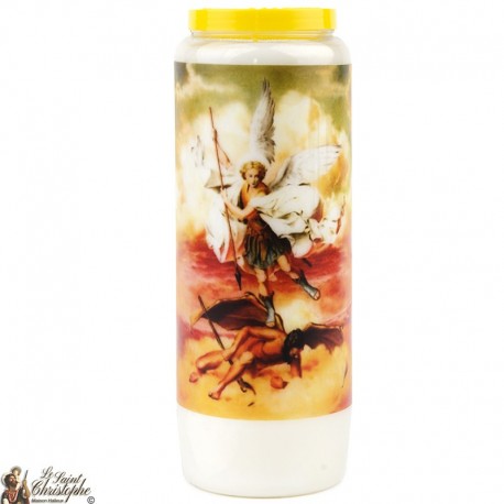 Bougie Neuvaine de Saint Michel prière Français - Modèle 1 