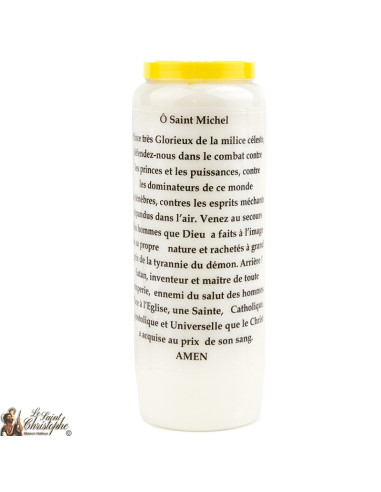 Bougies Neuvaines de Saint Michel prière Français - Modèle 1 