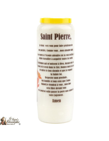 Bougie Neuvaine de Saint Michel prière Français - Modèle 1 