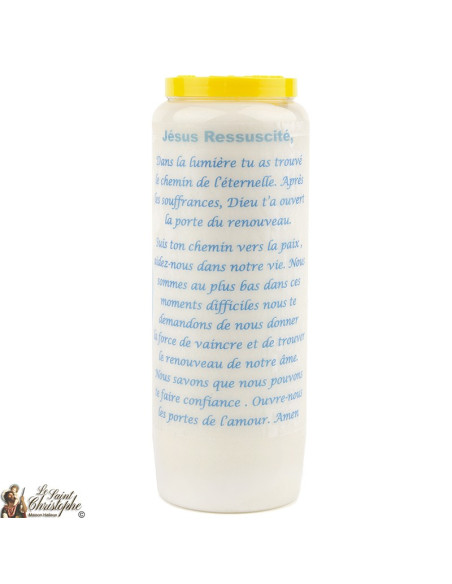 Bougie Neuvaine de Saint Michel prière Français - Modèle 1 