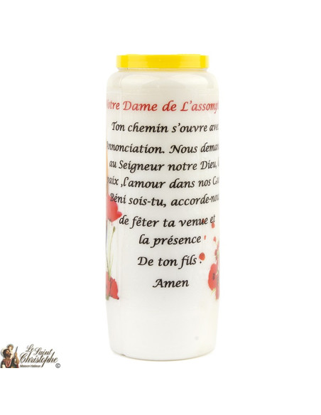 Bougie Neuvaine de Saint Michel prière Français - Modèle 1 