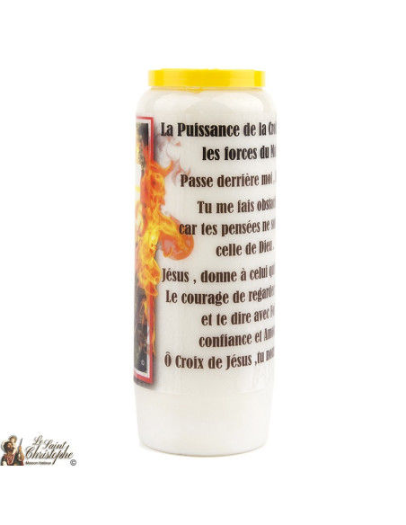 Bougie Neuvaine de Saint Michel prière Français - Modèle 1 