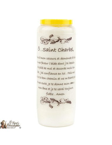 Bougie Neuvaine de Saint Michel prière Français - Modèle 1 