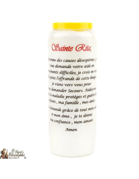 Bougie Neuvaine de Saint Michel prière Français - Modèle 1 