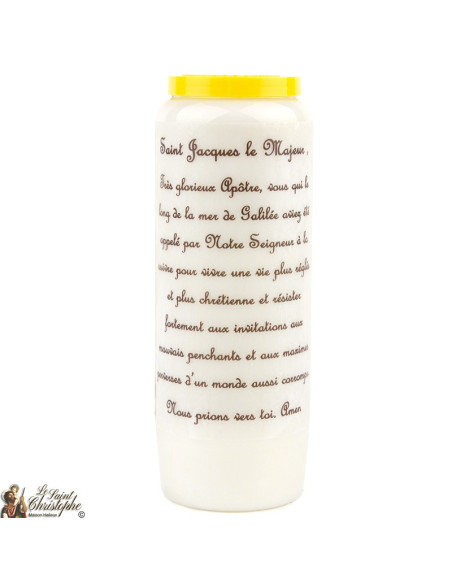 Bougie Neuvaine de Saint Michel prière Français - Modèle 1 