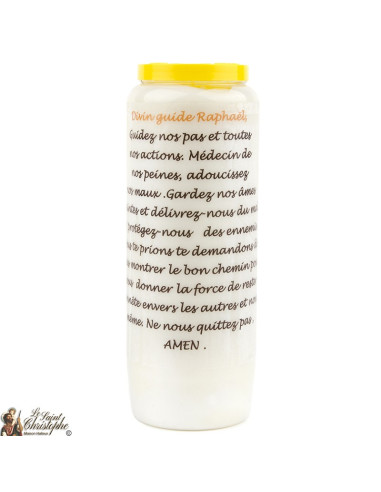 Bougie Neuvaine de Saint Michel prière Français - Modèle 1 