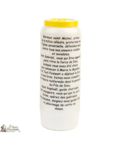 Bougie Neuvaine de Saint Michel prière Français - Modèle 1 