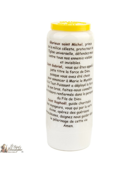 Bougie Neuvaine de Saint Michel prière Français - Modèle 1 