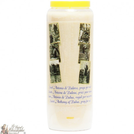 Bougies Neuvaines - Blanches - Saint Antoine de Padoue - (Multilingue)