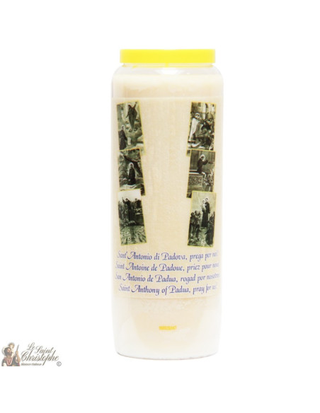 Bougies Neuvaines - Blanches - Saint Antoine de Padoue - (Multilingue)