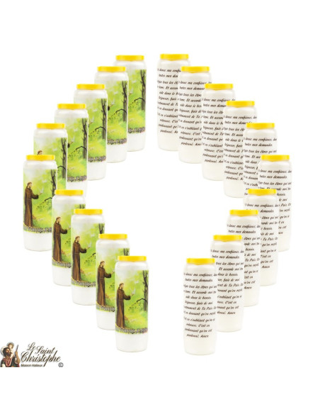 Bougies Neuvaines à Saint François d'Assise - prière Français 
