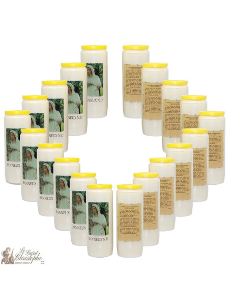 Candles Novena - White - "Virgin of Banneux" (French)
