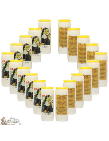 Candles Novena - White - "Saint Rita" (Dutch)