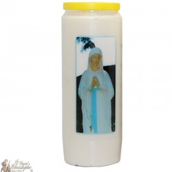 Candles Novena to Our Lady of Banneux blue - Multilingual prayer