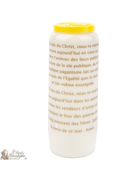 Novene Kerze - Weiss - "Papst Franziskus"