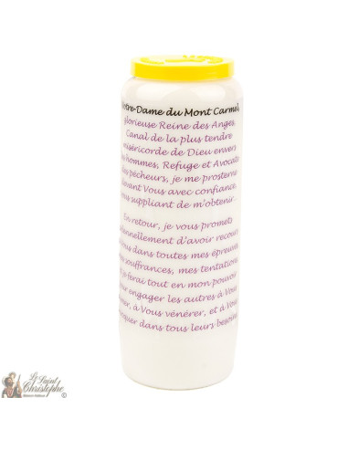 Bougies Neuvaines à Notre Dame du Mont Carmel modèle 2 - prière  français 