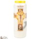 Candles Novena - White - "Cross Victory" (French)
