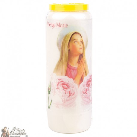 Candles Novena - White - "Virgin Mary" (French)