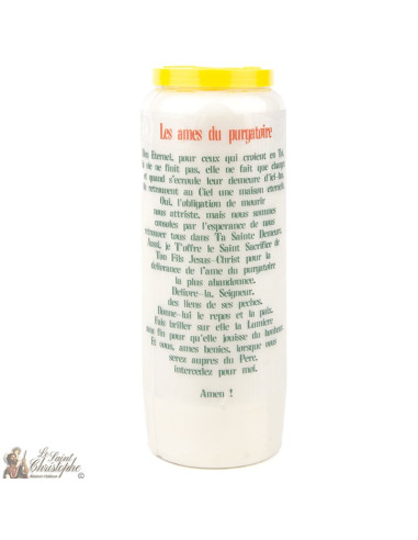 Candles Novena - White - "The Souls in Purgatory." (French)