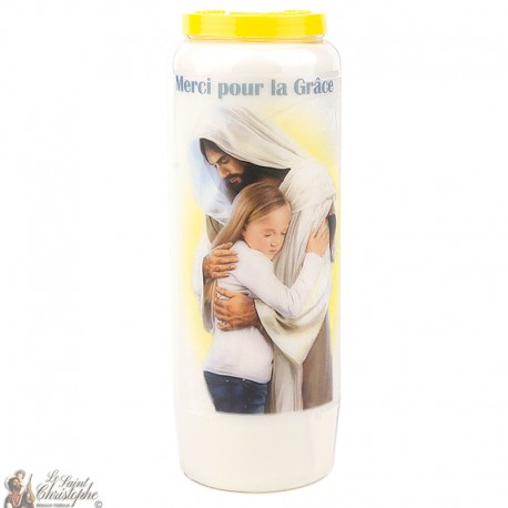 Candles Novena - White - "Thank You for the Grace obtained" (French)