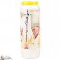 Candles Novena to  John Paul II - dove -French prayer