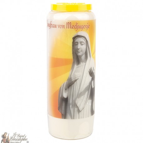 Bougies Neuvaines à la Vierge de Medjugorje modèle 2 - prière allemand