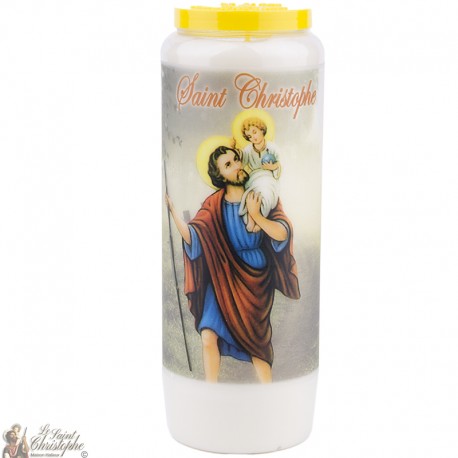 Candles Novena - White - "Saint Christopher " (French)