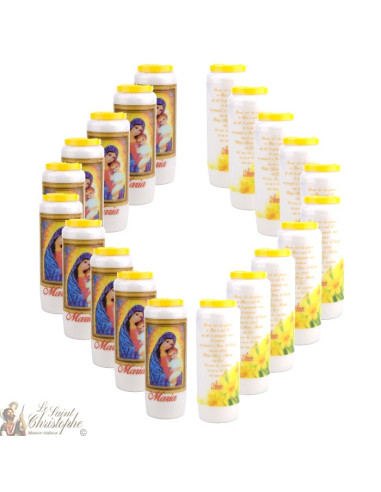 Bougies Neuvaines à la vierge marie modele 3  - prière néerlandais